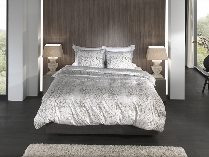 Heckett Lane Dekbedovertrek Katoen Satijn Esmeralda - beige