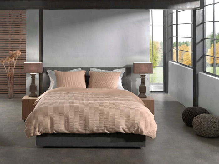 Heckett Lane Dekbedovertrek Katoen Vafala - pale khaki