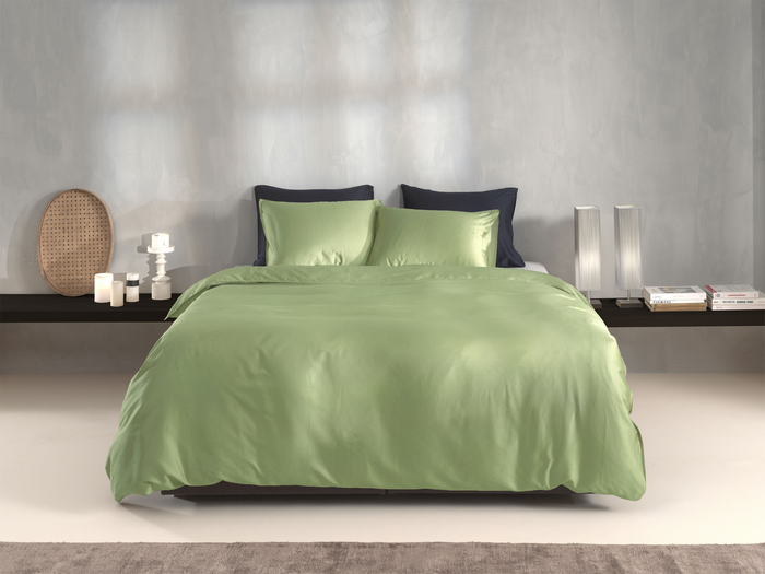 Zo Home Satinado Dekbedovertrekset Uni Katoen Satijn - sage green