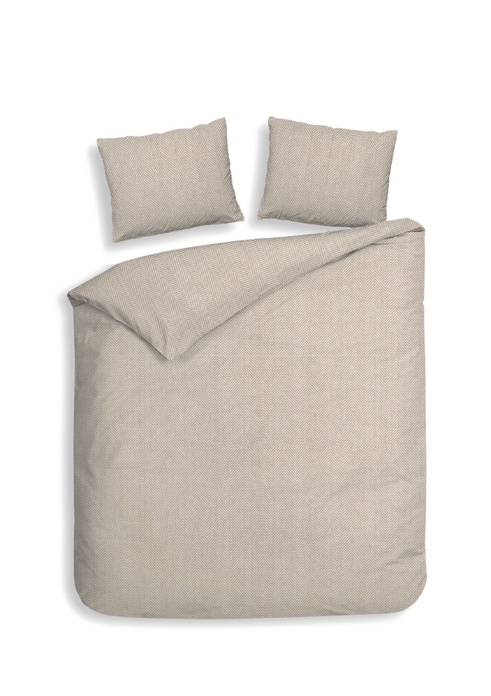 Heckett Lane Dekbedovertrek Flanel Spina - desert sand
