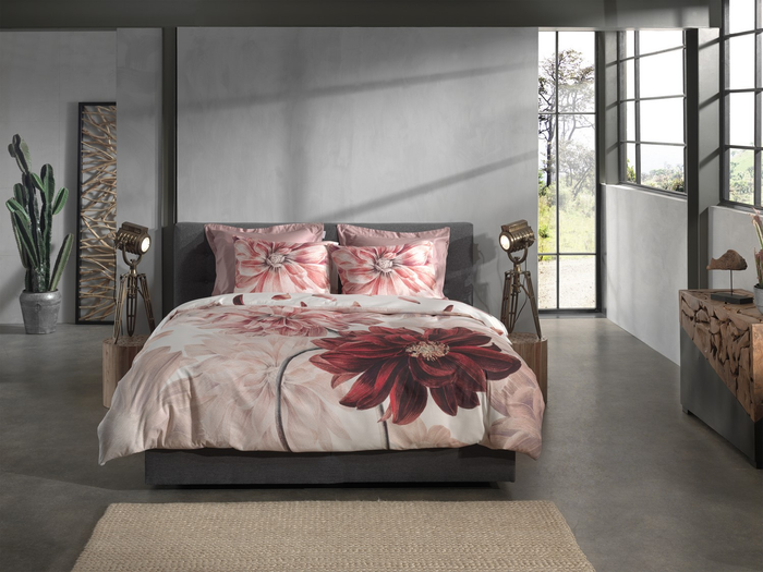 Heckett Lane Dekbedovertrek Katoen Dobby Flori - off white