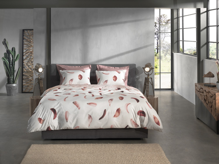 Heckett Lane Dekbedovertrek Katoen Dobby Flori - off white