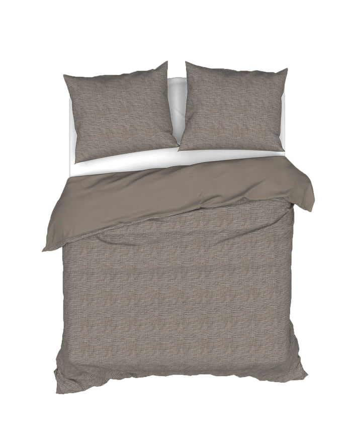 Heckett Lane Dekbedovertrek Mousseline Katoen Scarlett - fossil taupe