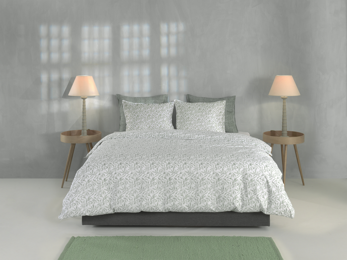 Zo Home Dekbedovertrek Perkal katoen Ramoscello - aloe green