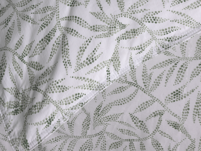 Zo Home Dekbedovertrek Perkal katoen Ramoscello - aloe green