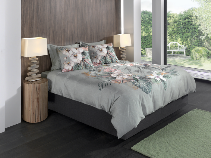 Heckett Lane Dekbedovertrek Katoen Satijn Ana - green