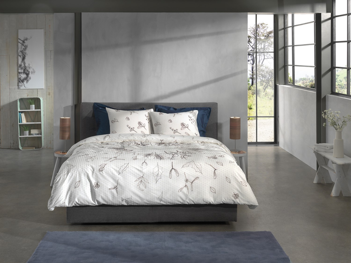 Heckett Lane Dekbedovertrek Katoen Clip Sheared white Fresia - white