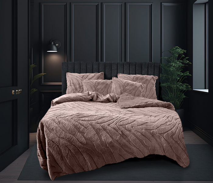 Eleganzzz Dekbedovertrek Jacquard Rabbit Fur - pink