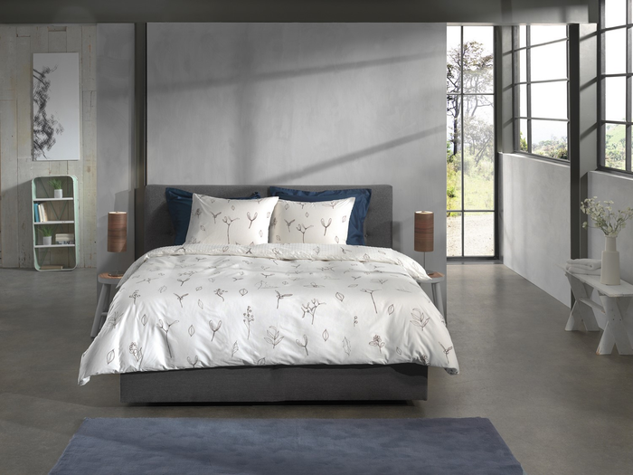 Heckett Lane Dekbedovertrek Katoen Clip Sheared white Fresia - white