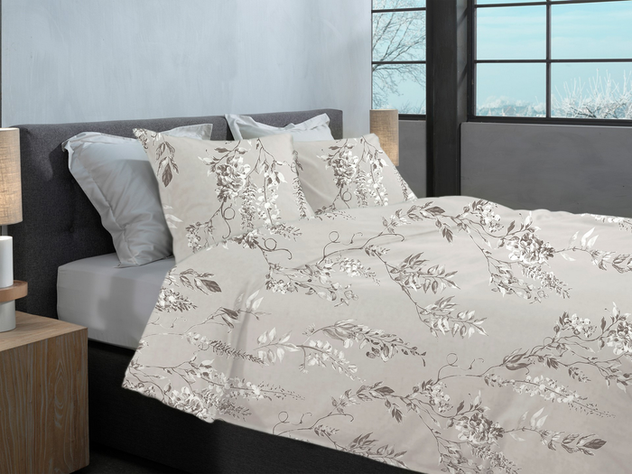 Heckett Lane Dekbedovertrek Flanel Chiara - grey