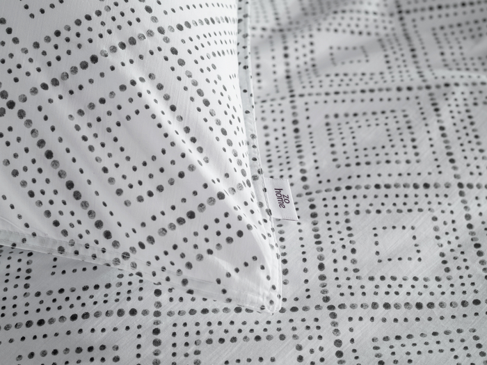 Zo Home Dekbedovertrek Perkal Katoen Piastrella - crystal white