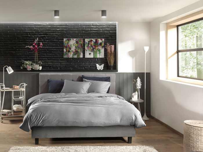 Zo Home Dekbedovertrek Katoen Velluto - lava grey