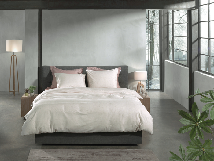 Heckett Lane Dekbedovertrek Flanel Franela - desert sand