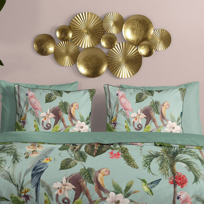 Descanso Dekbedovertrek Biologische Katoen Satijn Ignadi - green