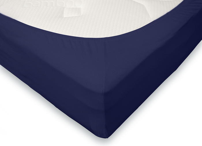 Eleganzzz Hoeslaken Flanel 35cm Hoekhoogte blauw