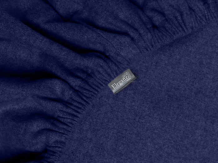 Eleganzzz Hoeslaken Flanel 35cm Hoekhoogte blauw