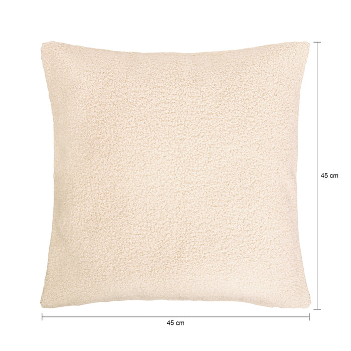 QUVIO Sierkussenhoes teddy - 45x45cm - Beige
