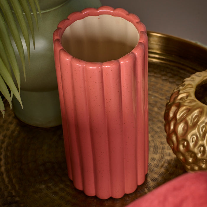 Vaas Ribbel S - Keramiek - 12x25x12cm (BxHxD)