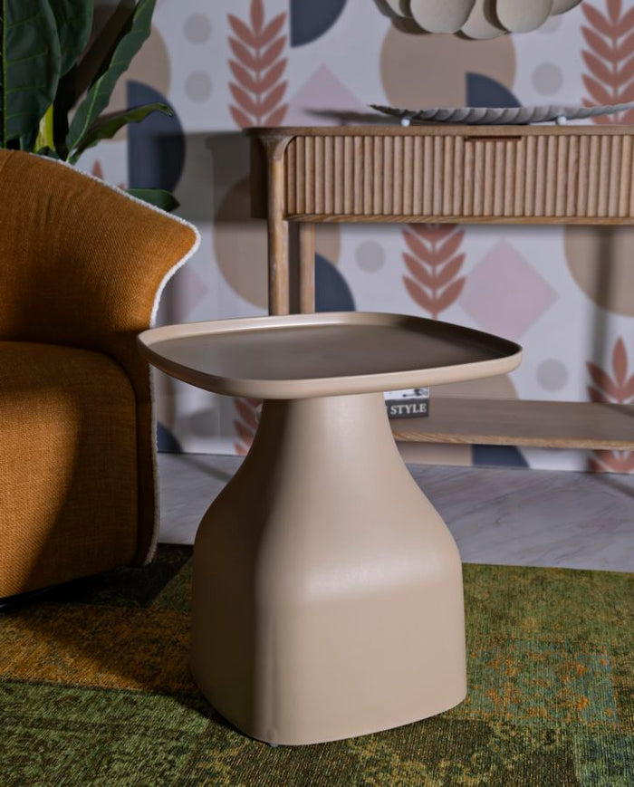 Tafel in tortora kunststof cm 48x48x50