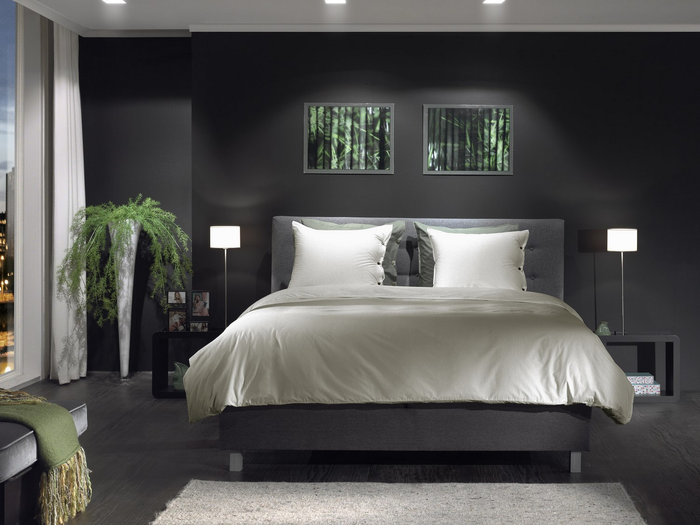 Yellow Dekbedovertrek Percale tender grey