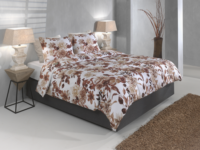 Zo Home Dekbedovertrek Flanel Sofia - brown