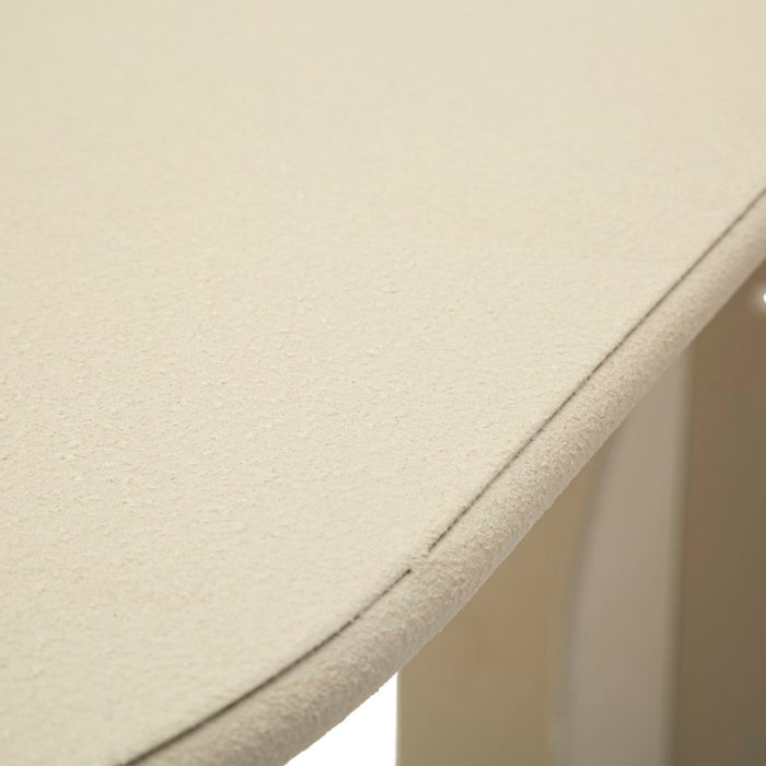 Crèmekleurige metalen console cm 120x40x75,5