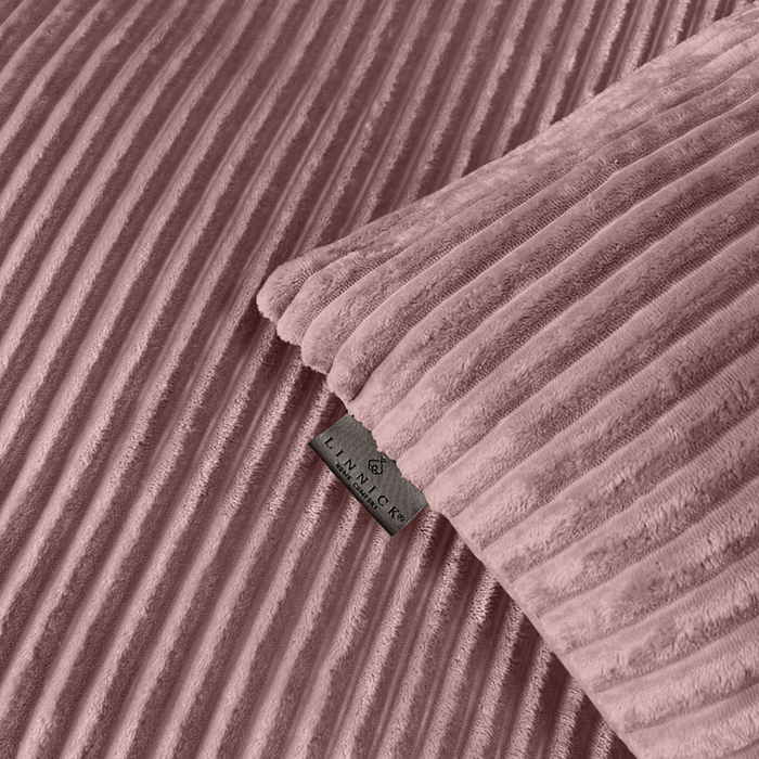 Eleganzzz Dekbedovertrek Teddy Rib Fleece - old rose