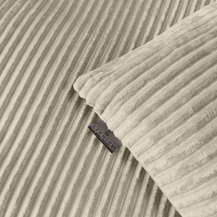 Eleganzzz Dekbedovertrek Teddy Rib Fleece - beige