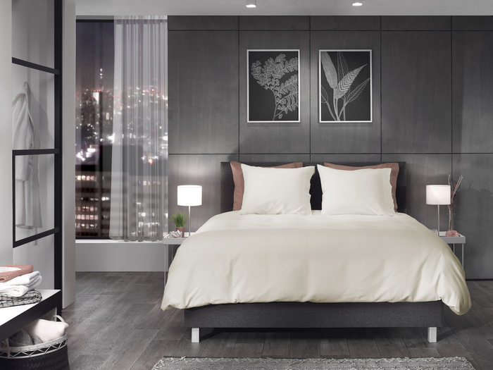 Yellow Dekbedovertrek Katoen Cialda - bone white