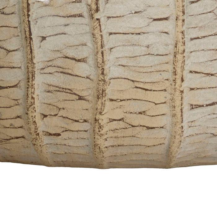 Crèmekleurige keramische vazen set van 3 stuks cm 30,5x27-25x22,2-19,5x18