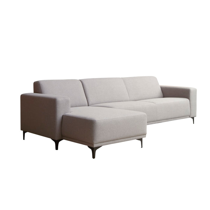 Tikamoon - Lars - Hoekbank links in grijze stof 300 x 150 cm