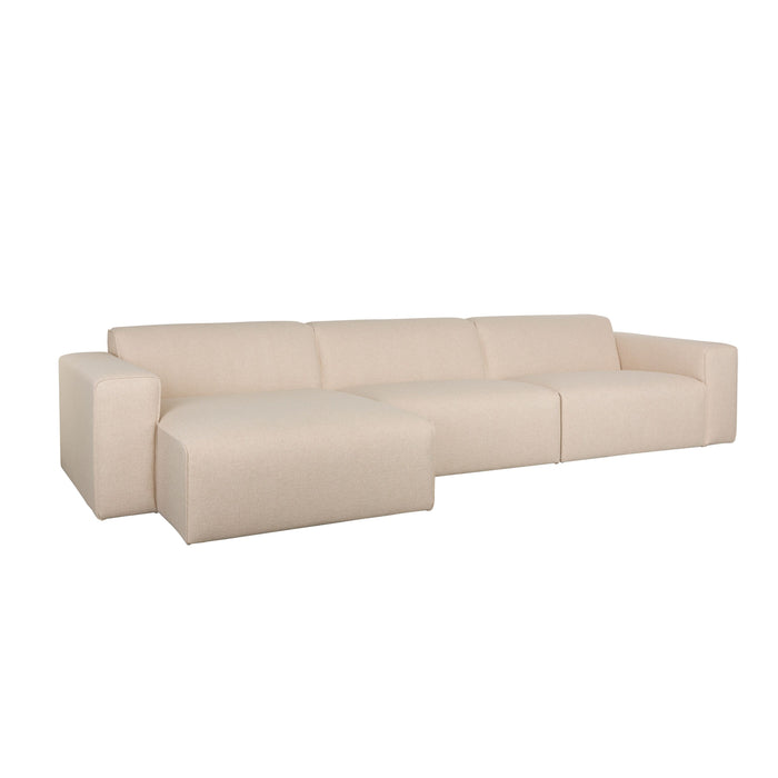 Zuiver Sofa Milka 4,5-zitsbank Chaise longue Links Zand - Crème
