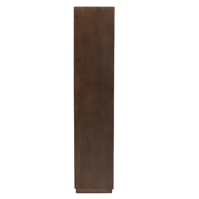 Giga Meubel - Vakkenkast Donkerbruin Hout - 100x45x210cm - Luxurious