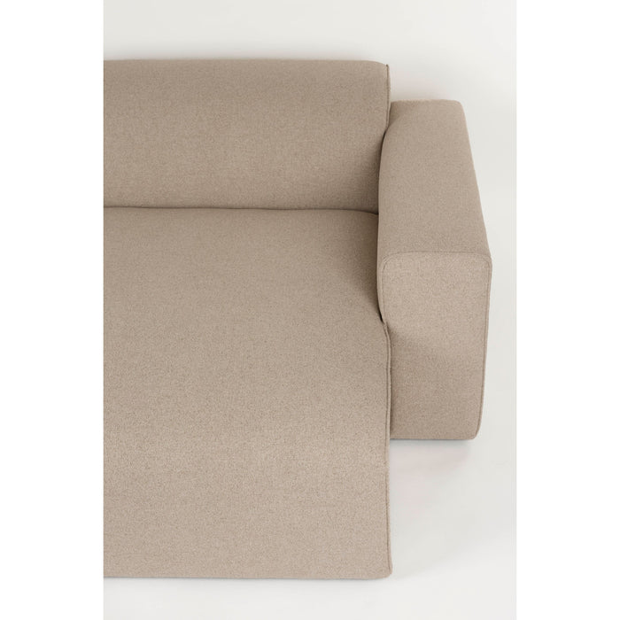Zuiver Sofa Milka 3-zitsbank Chaise longue Rechts Cappuccino - Beige