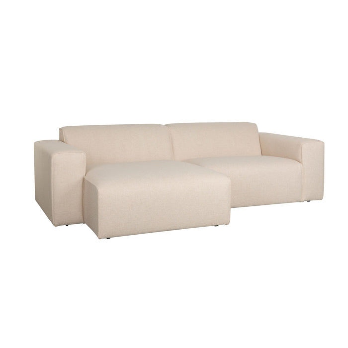 Zuiver Sofa Milka 3-zitsbank Chaise longue Links Zand - Crème
