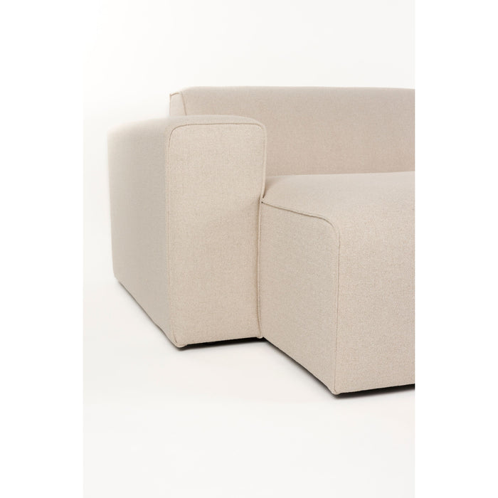 Zuiver Sofa Milka 3-zitsbank Chaise longue Links Zand - Crème