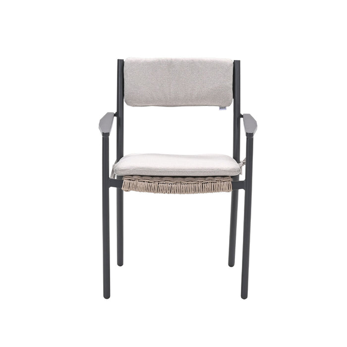 Parijs dining fauteuil - carbon black - natural - sand