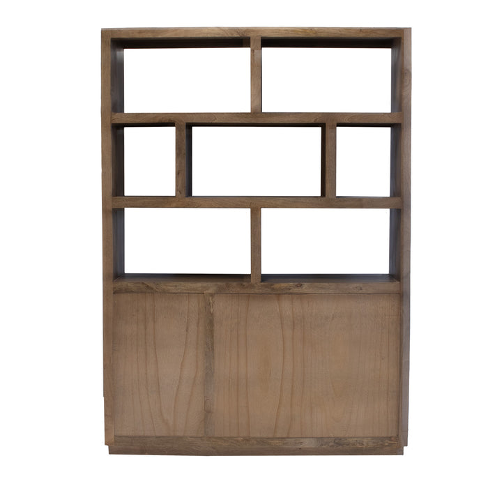 Giga Meubel - Vakkenkast Donkerbruin Hout - 150x45x210cm - Luxurious