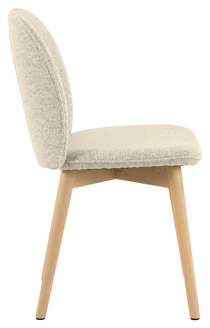 Giga Living - Eetkamerstoel - Beige - Stof - Zithoogte 50cm - Sterridge - Set van 2