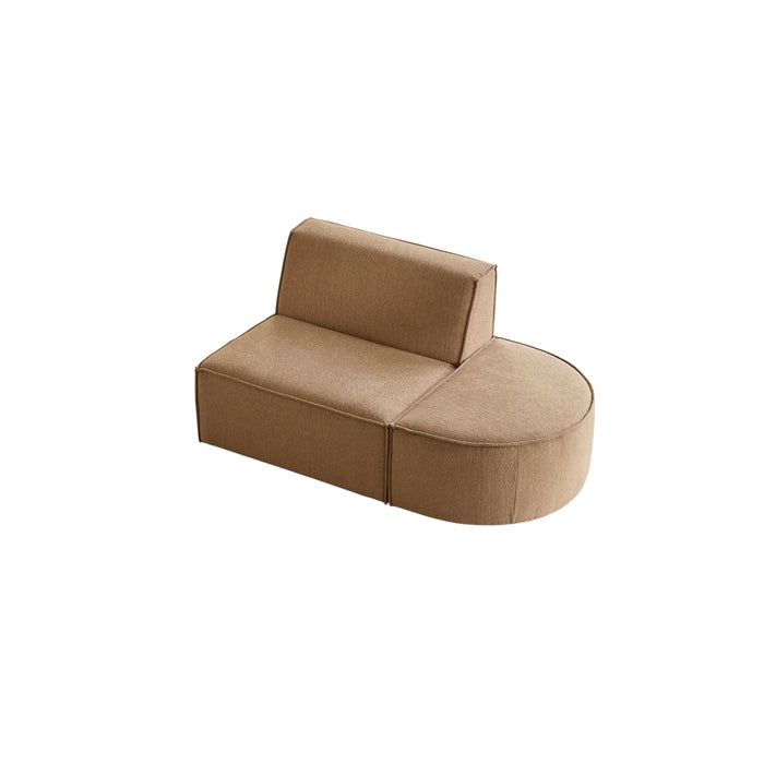 Tikamoon - Modulaire loungefauteuil Dario in camelkleurige stof