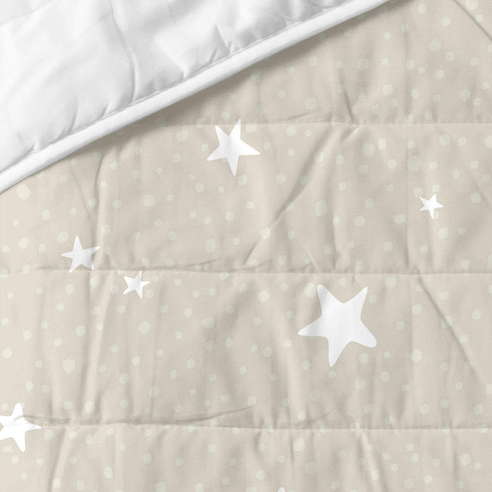 Little star Sprei Beige Basic Kids, Beige, 100% Katoen (buitenkant) 100% Polyester (vulling), de kwaliteit van 150 TC
