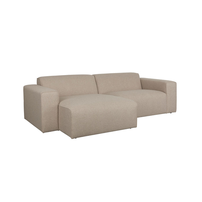 Zuiver Sofa Milka 3-zitsbank Chaise longue Links Cappuccino - Beige