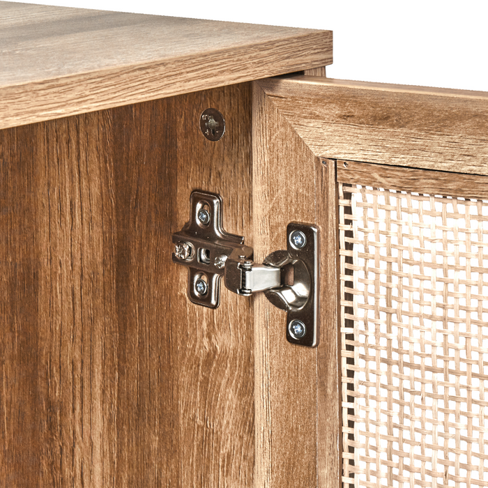 Beliani-ROSELL-Staande wastafelkast 2 deuren-Lichthout-Vezelplaat