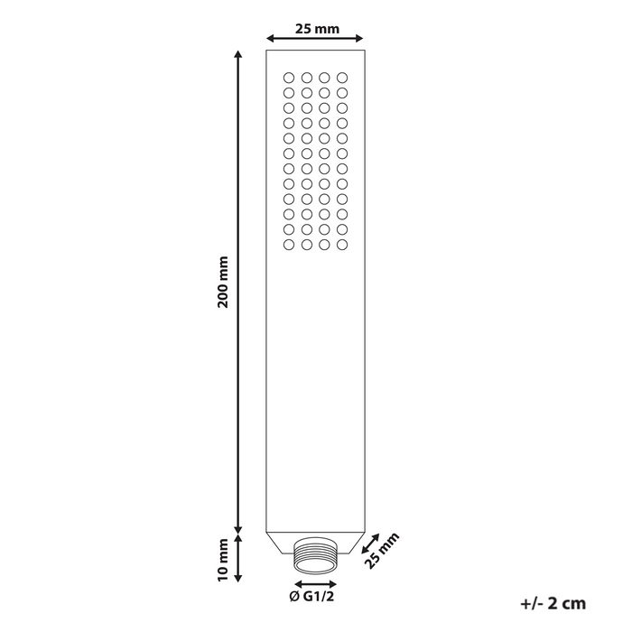 Beliani - YARARI - Handdouche - Zilver - Messing