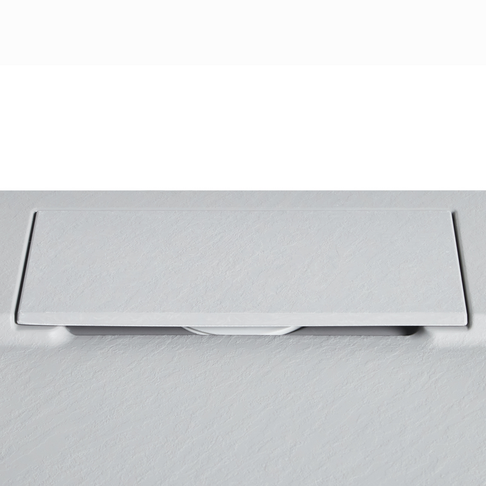 Beliani-AZZURRO-Douchebak-Grijs-100 x 80 x 3 cm-SMC (kunststof)