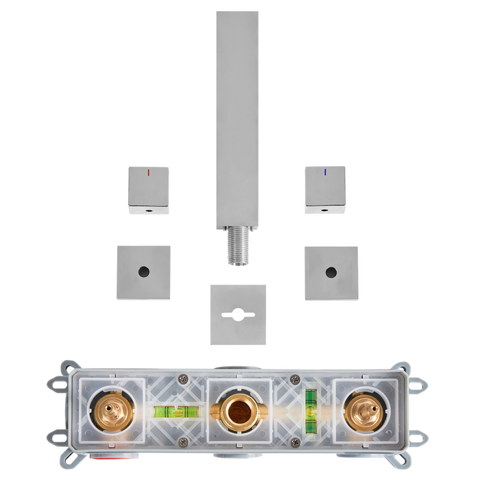 Beliani - PAILON - Wandgemonteerde mengkraan - Zilver - Messing