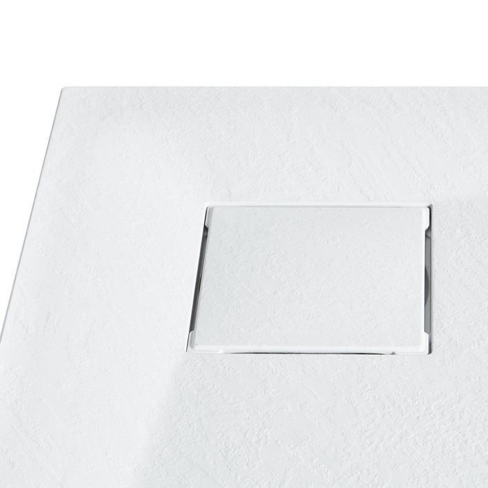 Beliani - PARON - Douchebak - Wit - 80 x 80 x 3 cm - SMC (kunststof)