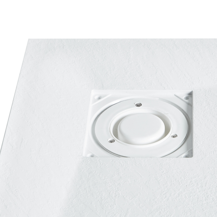 Beliani - PARON - Douchebak - Wit - 80 x 80 x 3 cm - SMC (kunststof)