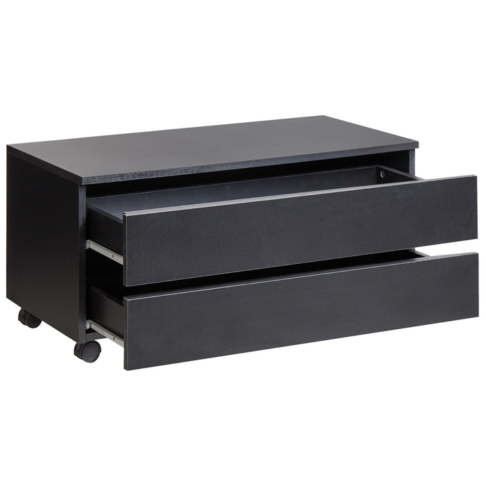 Beliani - TERESINA - Badkamerkast op wieltjes - Zwart - MDP