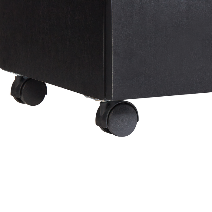 Beliani - TERESINA - Badkamerkast op wieltjes - Zwart - MDP